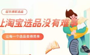 冠东·爆款店铺淘系爆款选品方法,23年从选品开始,一个好的选品思路决定于你是否盈利-520资源库