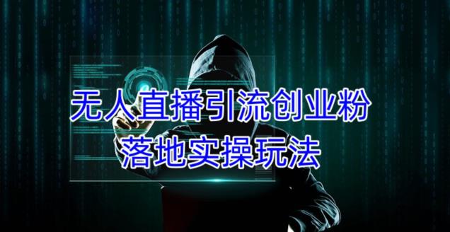 外面收费3980的无人直播引流创业粉落地实操玩法,单日引100+精准创业粉-520资源库