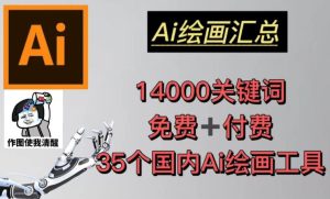 AI绘画汇总14000关键词+35个国内AI绘画工具(兔费+付费)头像壁纸不用愁-520资源库