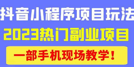 抖音小程序9.0新技巧，2023热门副业项目，动动手指轻松变现-520资源库