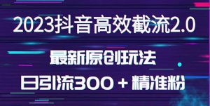 日引300＋创业粉，独家抖音高效截流2.0玩法（价值1280）-520资源库