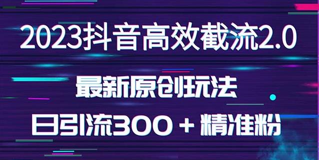 日引300＋创业粉，独家抖音高效截流2.0玩法（价值1280）-520资源库