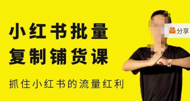 张宾·小红书批量复制铺货课，小红书0-1快速起号变现玩法，抓住小红书的流量红利（更新2023年3月）-520资源库