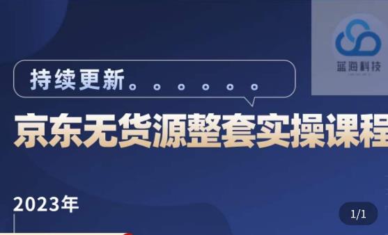 蓝七·2023京东店群整套实操视频教程，京东无货源整套操作流程大总结，减少信息差，有效做店发展-520资源库