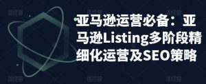 亚马逊运营必备:亚马逊Listing多阶段精细化运营及SEO策略-520资源库