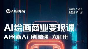 AI绘画商业研修班训练营，从入门到精通，熟练使用AI工具到将AI绘画技术应用到各类商业场景的变现课-520资源库
