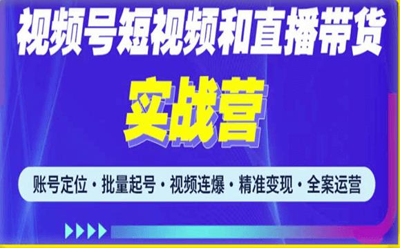 2023最新微信视频号引流和变现全套运营实战课程，小白也能玩转视频号短视频和直播运营-520资源库