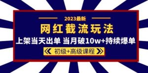 2023网红·同款截流玩法【初级+高级课程】上架当天出单当月破10w+持续爆单-520资源库