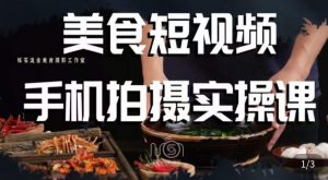 烁石·美食视频手机拍摄实操课，​美食摄影理论、手机拍摄相关设置、剪辑调色、布光原理等内容-520资源库