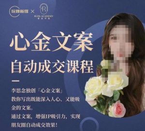 心金文案自动成交课程，教你写出既能深入人心又能吸金的文案，实现朋友圈自动成交效果-520资源库