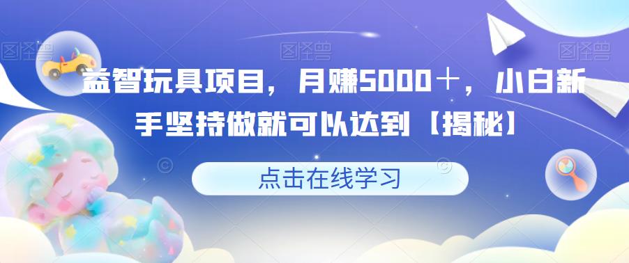益智玩具项目，月赚5000＋，小白新手坚持做就可以达到【揭秘】-520资源库