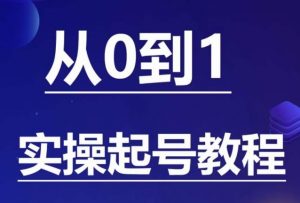 石野·小白起号实操教程，​掌握各种起号的玩法技术，了解流量的核心-520资源库