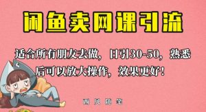 外面这份课卖698，闲鱼卖网课引流创业粉，新手也可日引50+流量【揭秘】-520资源库