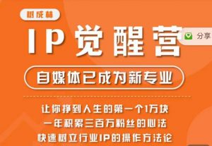树成林·IP觉醒营，快速树立行业IP的操作方法论，让你赚到人生的第一个1万块（更新）-520资源库