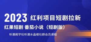 2023红利项目短剧拉新，听潮阁学社月入过万红果短剧番茄小说CPA拉新项目教程【揭秘】-520资源库