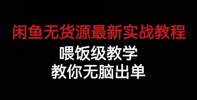 闲鱼无货源最新实战教程，喂饭级教学，教你无脑出单【揭秘】-520资源库