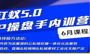 红蚁5.0IP操盘手内训营，IP操盘终极方法论-520资源库