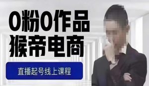 猴帝最新1600线上课，0粉起号实操教学，自然流量天花板，7-8月9节，20+小时-520资源库