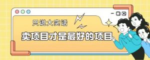 卖项目才是最好的项目一单3000+【揭秘】-520资源库