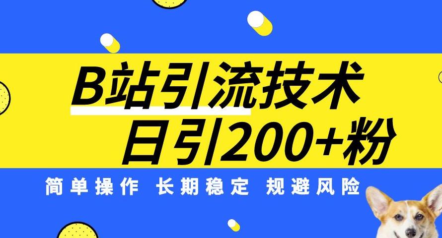B站引流技术：每天引流200精准粉，简单操作，长期稳定，规避风险-520资源库