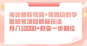 海外爆款视频+保姆级教学，壁纸号项目最新玩法，月入10000+教你一步到位【揭秘】-520资源库