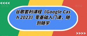 谷歌套利课程《Google Cash 2023》零基础入门课,随到随学-520资源库