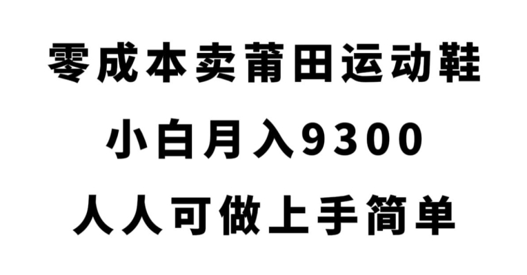 零成本卖莆田运动鞋，小白月入9300，人人可做上手简单【揭秘】-520资源库