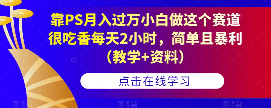 靠PS月入过万小白做这个赛道很吃香每天2小时，简单且暴利（教学+资料）-520资源库