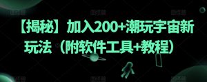 【揭秘】加入200+潮玩宇宙新玩法（附软件工具+教程）-520资源库
