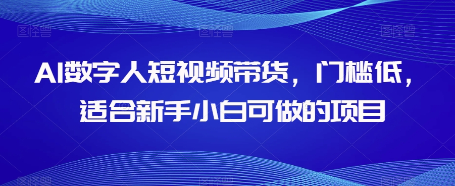 AI数字人短视频带货,门槛低,适合新手小白可做的项目-520资源库