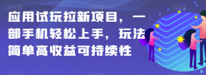应用试玩拉新项目，一部手机轻松上手，玩法简单高收益可持续性【揭秘】-520资源库