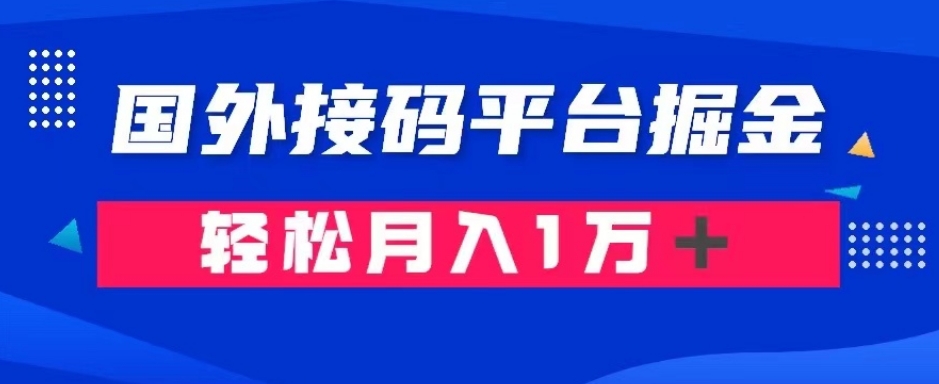 通过国外接码平台掘金：成本1.3，利润10＋，轻松月入1万＋【揭秘】-520资源库