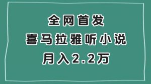 全网首发，喜马拉雅挂机听小说月入2万＋【揭秘】-520资源库