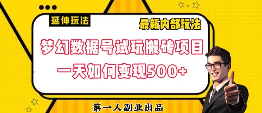 数据号回归玩法游戏试玩搬砖项目再创日入500+【揭秘】-520资源库