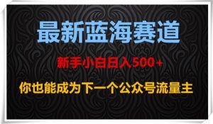 最新蓝海赛道，新手小白日入500+，你也能成为下一个公众号流量主【揭秘】-520资源库