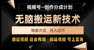 视频号无脑搬运新技术，破原创壕流量，独家方式，爆过视频，还会再爆【揭秘】-520资源库