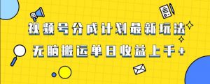 视频号最新爆火赛道玩法，只需无脑搬运，轻松过原创，单日收益上千【揭秘】-520资源库