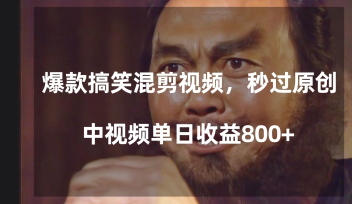 爆款搞笑混剪视频，百分百过原创，单日中视频播放收益800+【揭秘】-520资源库