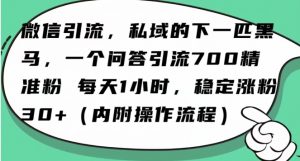 怎么搞精准创业粉？微信新赛道，每天一小时，利用Ai一个问答日引100精准粉-520资源库