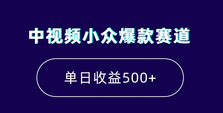 中视频小众爆款赛道，7天涨粉5万+，小白也能无脑操作，轻松月入上万【揭秘】-520资源库