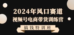 2024年风口赛道视频号电商带货训练营搞钱特训班，带领大家快速入局自媒体电商带货-520资源库