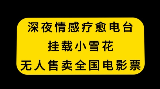 深夜情感疗愈电台，挂载小雪花，无人售卖全国电影票【揭秘】-520资源库