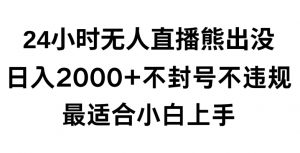 快手24小时无人直播熊出没，不封直播间，不违规，日入2000+，最适合小白上手，保姆式教学【揭秘】-520资源库