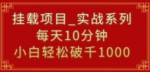 挂载项目，小白轻松破1000，每天10分钟，实战系列保姆级教程【揭秘】-520资源库