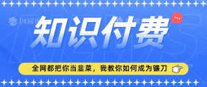2024最新知识付费项目，小白也能轻松入局，全网都在教你做项目，我教你做镰刀【揭秘】-520资源库
