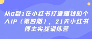 从0到1在小红书打造赚钱的个人IP（第四期），21天小红书博主实战训练营-520资源库