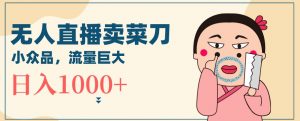 无人冷门品直播新玩法，通过卖菜刀日入1000+【揭秘】-520资源库