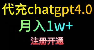 代充chatgpt4，日入500+，精准引流，暴力变现【揭秘】-520资源库