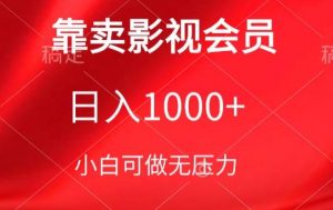 靠卖影视会员，日入1000+，落地保姆级教程，新手可学【揭秘】-520资源库