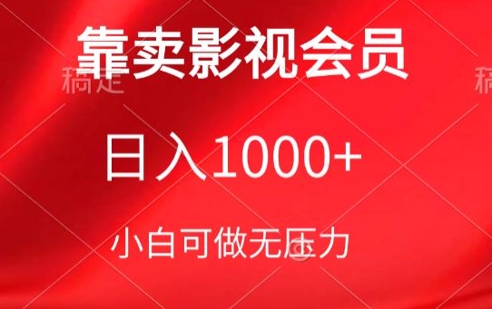 靠卖影视会员,日入1000+,落地保姆级教程,新手可学【揭秘】-520资源库